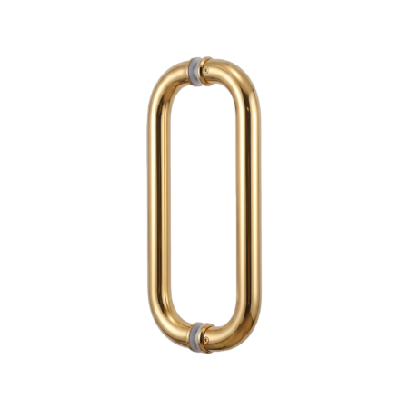 Dorman® D-Shape Tubular Glass Door Pull Handle (Back-to-Back) – Ø19 x 150 x 169 mm (SUS304, PVD Gold)